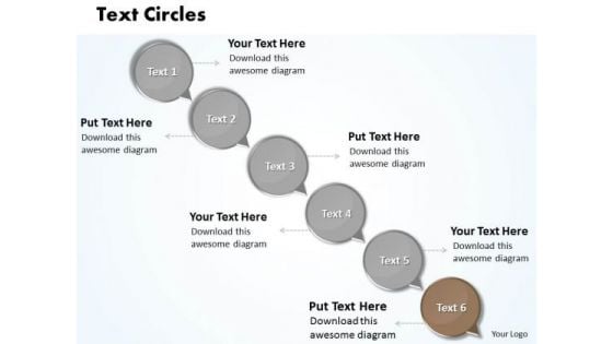 Ppt Descending Text Circles 6 Practice The PowerPoint Macro Steps Templates