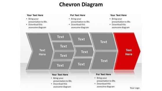 Ppt Describing Red Component Using Chevron Diagram Presentation PowerPoint Templates