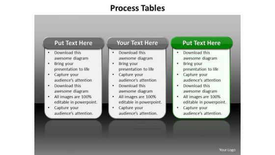 Ppt Description Of Approaches Using Tables PowerPoint Templates