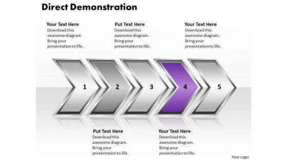 Ppt Direct Demonstration Of Process Using Arrows Download PowerPoint Layouts Templates