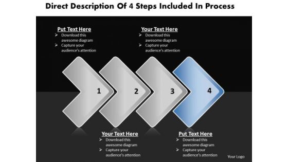 Ppt Direct Description Of 4 Steps Included Process Business PowerPoint Templates