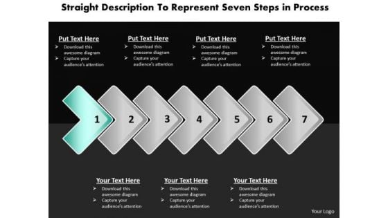 Ppt Direct Description To Represent Seven Steps In Process PowerPoint Templates