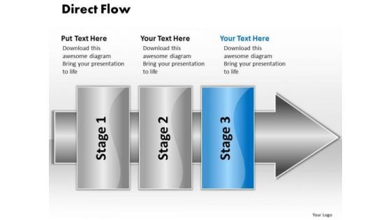 Ppt Direct Flow 3 Stages1 PowerPoint Templates Ppt Direct Flow 3 Stages1 PowerPoint Templates