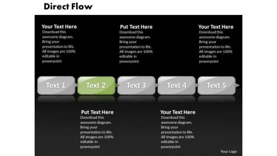 Ppt Direct Flow Of 5 Steps Involved Business PowerPoint Presentations Templates