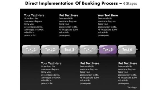 Ppt Direct Implementation Of Banking Process Using 6 Stages Business PowerPoint Templates