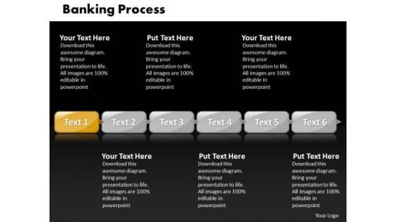 Ppt Direct Implementation Of Banking Process Using 6 Steps PowerPoint Templates