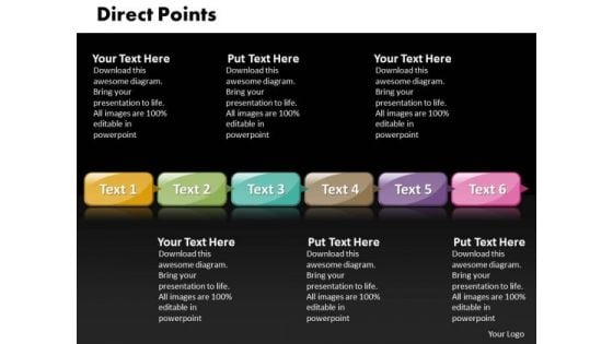 Ppt Direct Points Of Banking Process Using 6 Stages PowerPoint Templates