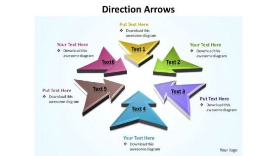 Ppt Direction Arrows Diagram PowerPoint Free Editable Templates