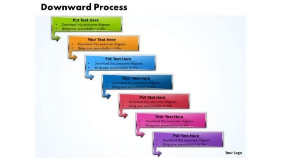 Ppt Downward Process Of 7 State Diagram PowerPoint Templates