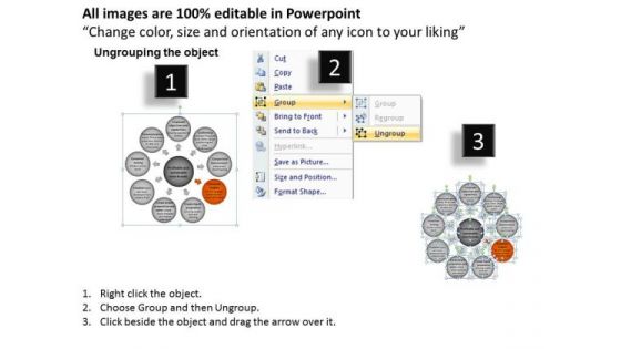 Ppt Editable Circular Text Place Holders Cycle Charts PowerPoint Slides