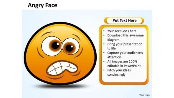 Ppt Emoticon Showing Angry Face Business Plan PowerPoint Templates