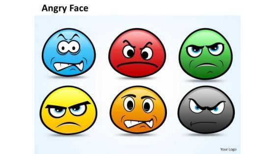 Ppt Emoticon Showing Angry Face PowerPoint Templates