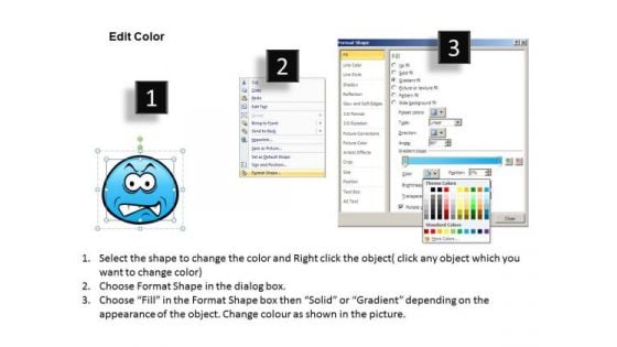 Ppt Emoticon Showing Angry Face PowerPoint Templates