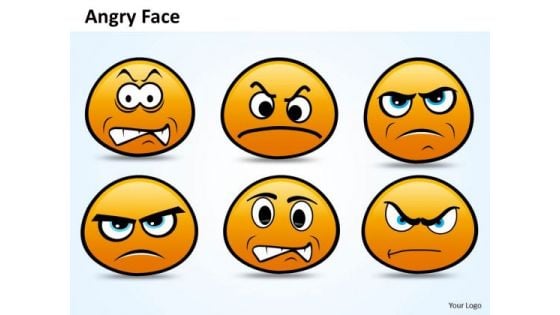 Ppt Emoticon Showing Angry Face Time Management PowerPoint Templates