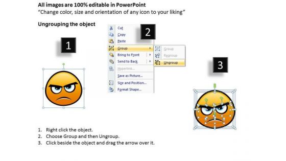 Ppt Emoticon Showing Angry Face Time Management PowerPoint Templates