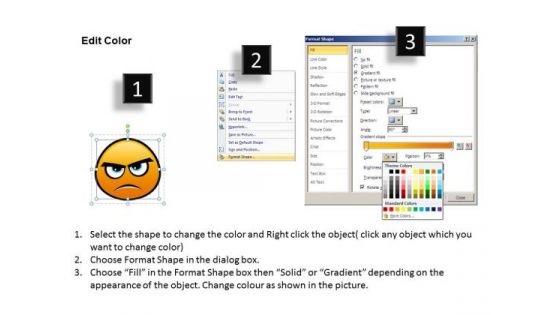 Ppt Emoticon Showing Angry Face Time Management PowerPoint Templates