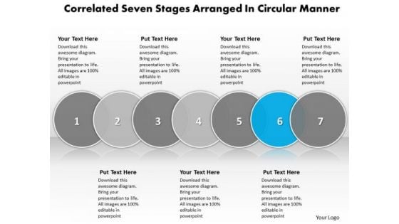 Ppt Equivalent Seven Phase Diagram Business PowerPoint Templates