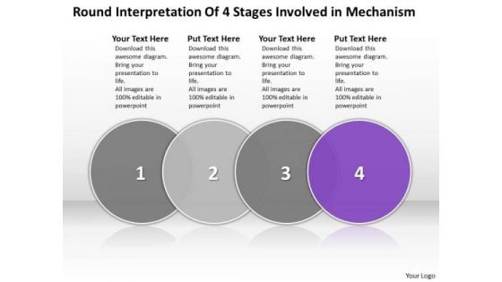 Ppt Evaluation Of Four Stages Involved Mechanism PowerPoint Templates