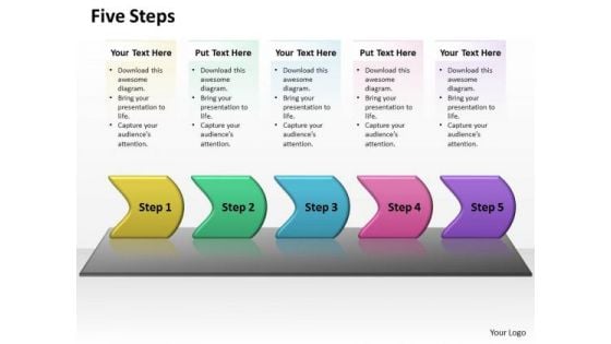 Ppt Five Create PowerPoint Macro Linear Writing Process Presentation Templates