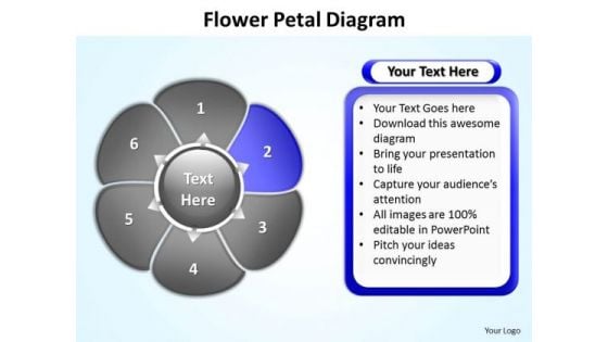 Ppt Flower Petal Chart Convert Pdf To Editable PowerPoint Free Templates