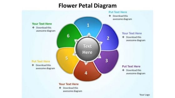 Ppt Flower Petal Diagram Presentation PowerPoint Tips Editable Templates