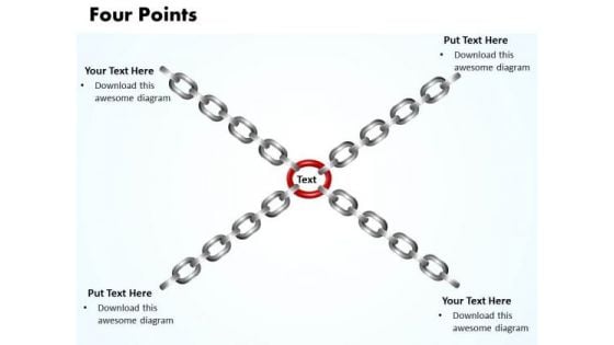 Ppt Four Interconnected Points Editable Operations Management PowerPoint Templates