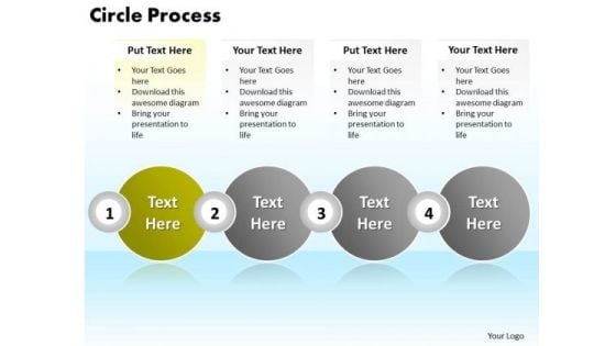 Ppt Four Scientific Method Steps PowerPoint Presentation Text Circle Templates