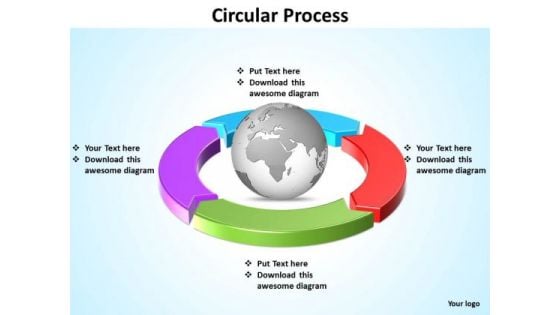 Ppt Four Segments Around Globe In Circle PowerPoint Presentation Templates