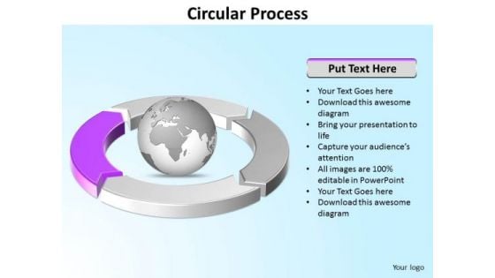 Ppt Four Segments Around Microsoft PowerPoint Backgrounds Circle Purple Templates