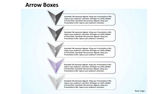 Ppt Fourth Stage Description Using PowerPoint Graphics Arrows Templates