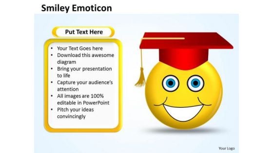 Ppt Graduation Celebration Smiley Emoticon Business Strategy PowerPoint Success Templates