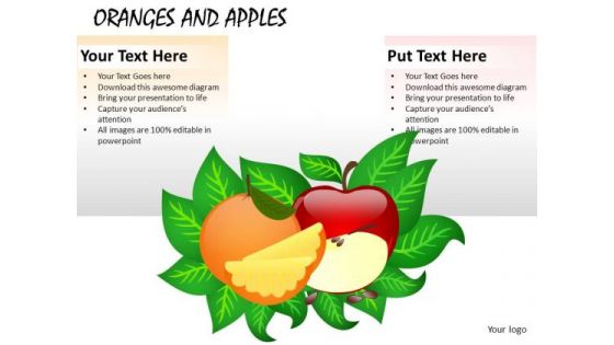 Ppt Graphics Oranges And Apples PowerPoint Slides And Ppt Templates