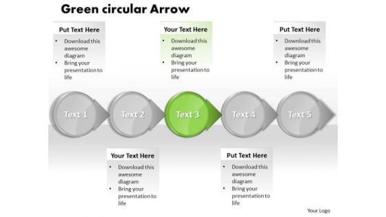 Ppt Green Circular Motion PowerPoint Arrow Process Flow Charts Templates