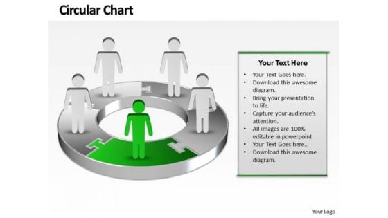 Ppt Green Men Standing On Business Layouts PowerPoint 2003 Download Pie Chart Templates