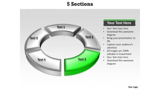 Ppt Green Section Highlighted In Circular PowerPoint Menu Template Manner Templates