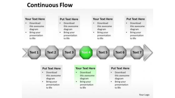 Ppt Green Stage Business Presentation Download Data Flow Diagram PowerPoint Templates