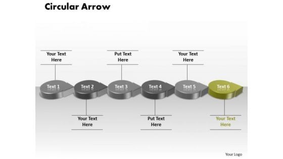 Ppt Green Step To Success Using Circular Motion PowerPoint Arrow Templates