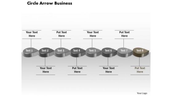 Ppt Grey Circular Arrow Business PowerPoint Theme Transactions Diagram Templates