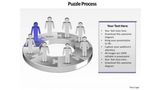 Ppt Group Of People Pie Chart Person Standing Purple Piece PowerPoint Templates