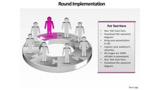 Ppt Group Of People Pie Charts Person Standing Pink Piece PowerPoint Templates