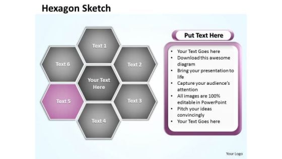 Ppt Hexagon Shapes Sketch Editable PowerPoint Certificate Templates