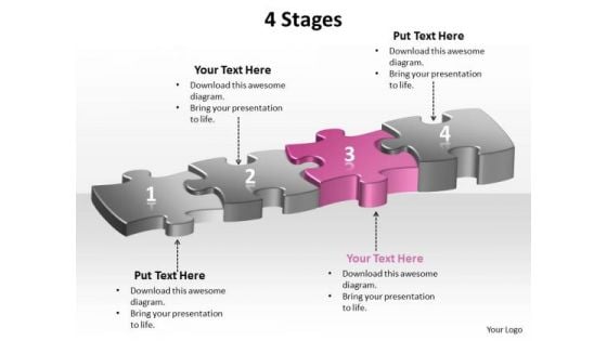 Ppt Highlighted Third Pink PowerPoint Presentation Step Of Process Templates