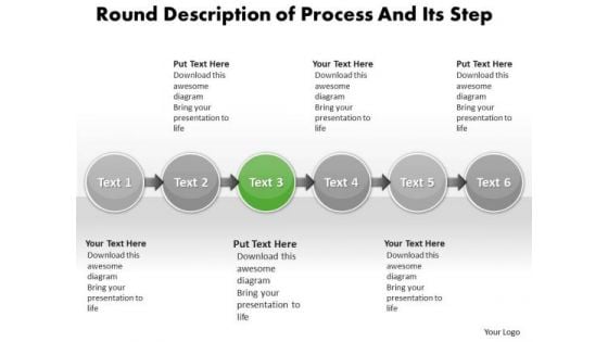 Ppt Horizontal Description Of Process And Its Step PowerPoint Templates