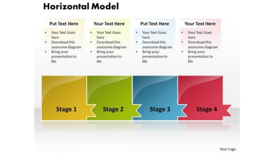 Ppt Horizontal Model Of 4 Concepts PowerPoint Templates