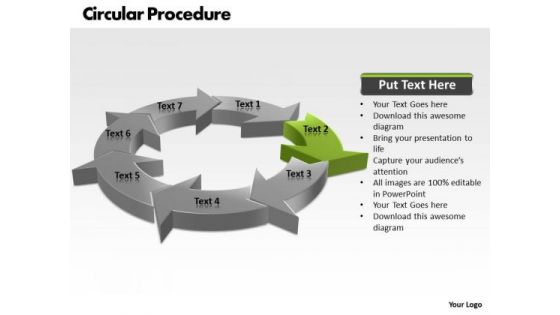 Ppt Iinstruction Of PowerPoint Presentation Circular Procedure 7 Stages Templates