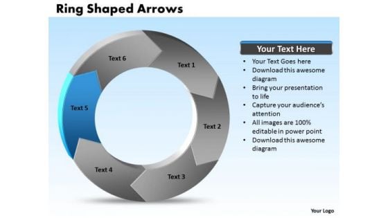 Ppt Illustration Of Ring Shaped Spider Diagram PowerPoint Template Templates