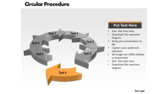 Ppt Layout Of PowerPoint Presentation Circular Procedure 7 Stage Templates