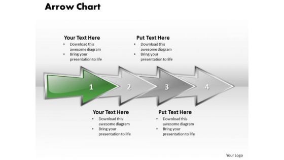 Ppt Linear Abstraction Arrow Gantt Chart PowerPoint Template Templates