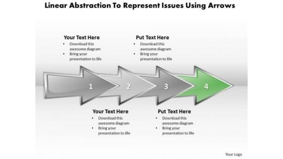 Ppt Linear Abstraction To Represent Issues Using 3d Arrows PowerPoint Business Templates