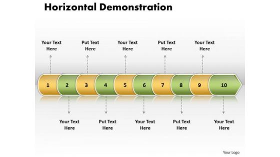 Ppt Linear Arrow 10 Phase Diagram PowerPoint Templates